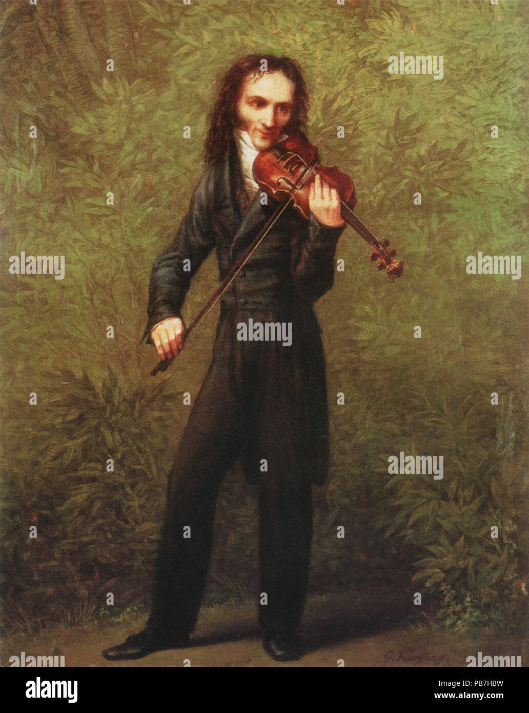 Kersting Georg Friedrich - Niccolò Paganini Foto Stock