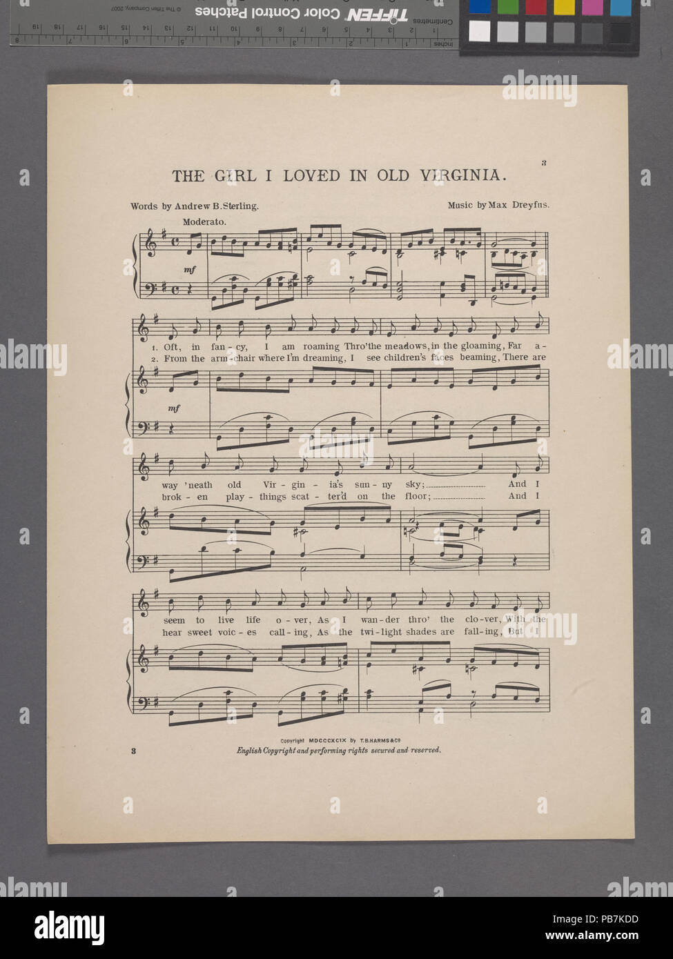 1637 La ragazza che ho amato nella vecchia Virginia (NYPL ADE-608789-1969866) Foto Stock