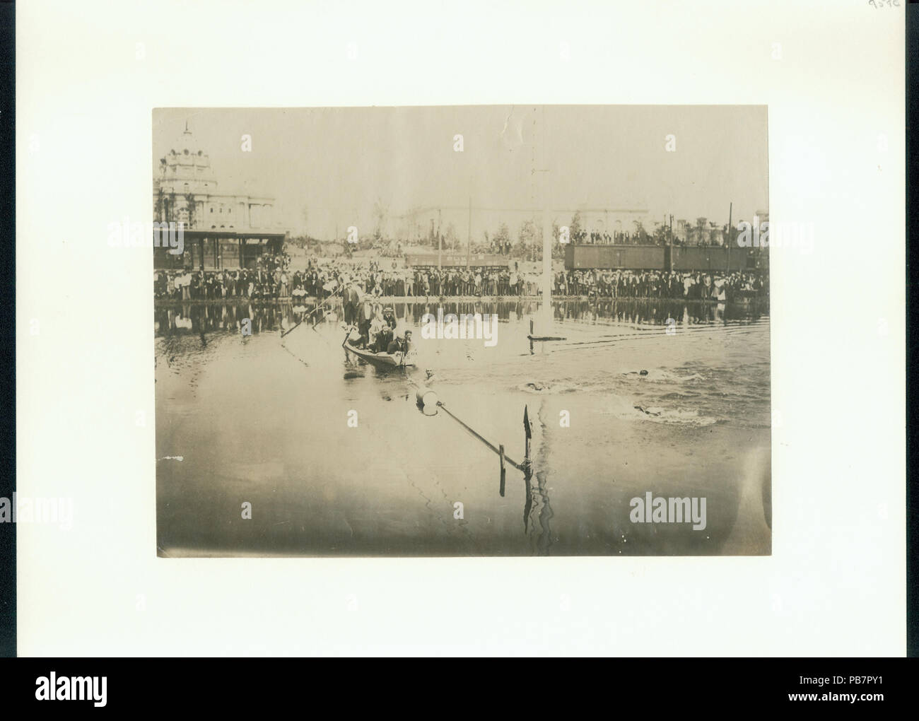 764 Holoway di Ungheria conquistando la 100 yard Campionato di nuoto al 1904 Olimpiadi Foto Stock