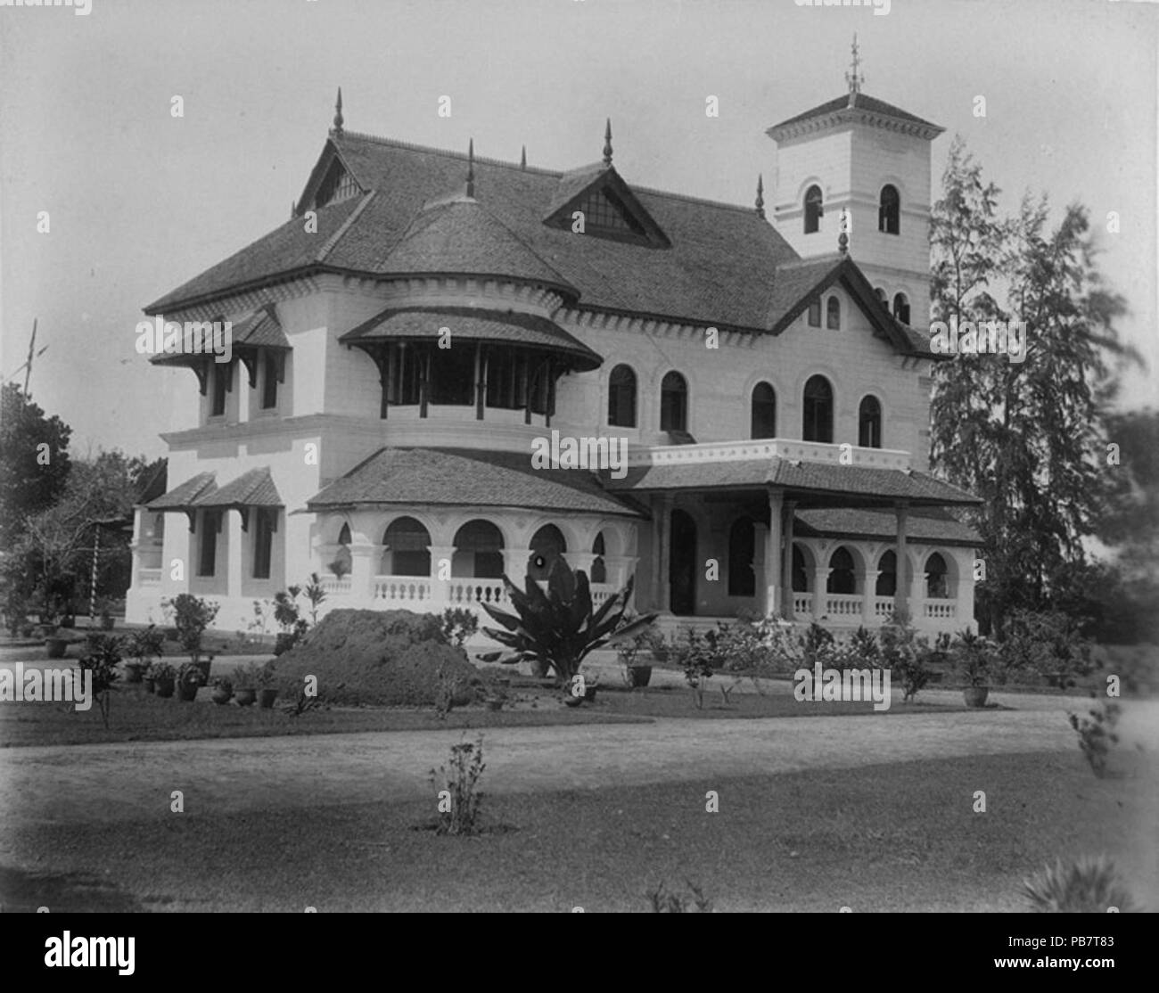 1255 residenza del Maharaja di Travancore a Thevalli in Quilon Foto Stock