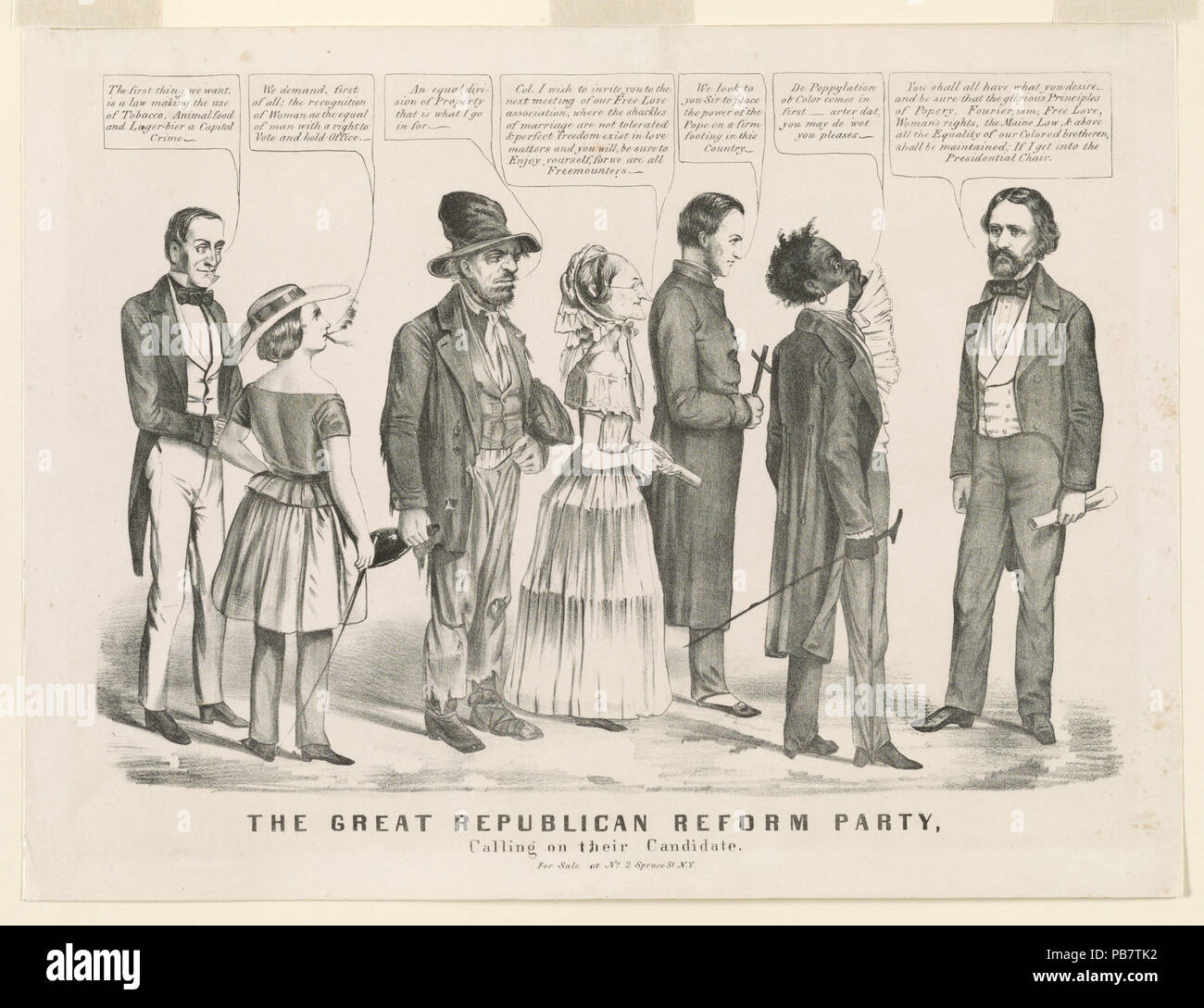 1641 La grande riforma repubblicana partito, chiamando il loro candidato LCCN2003656588 Foto Stock