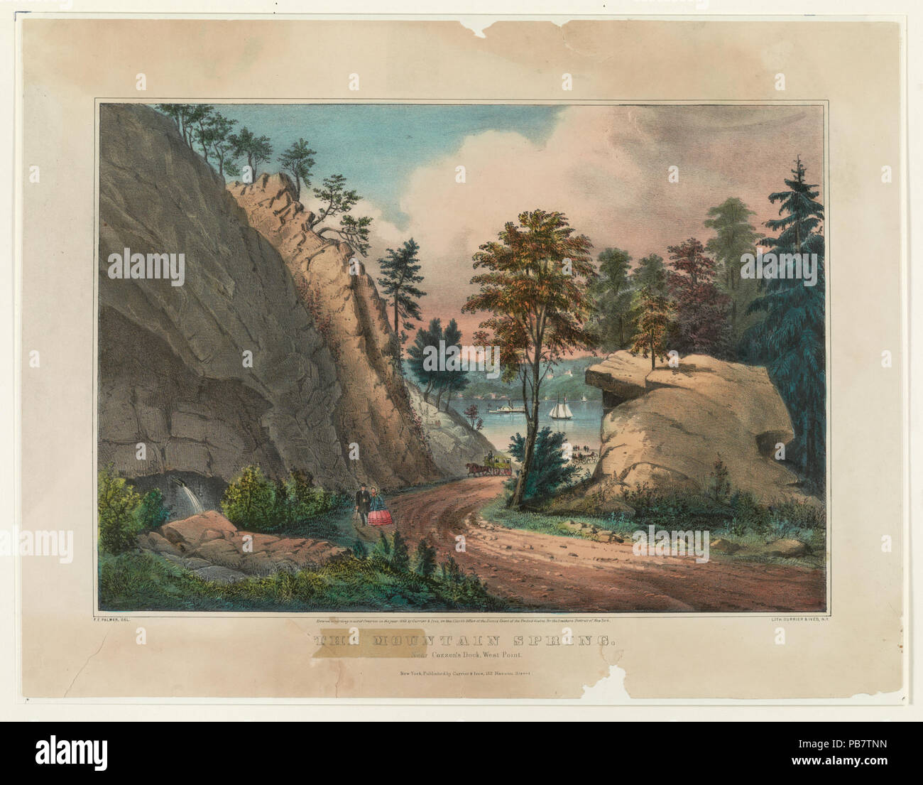 1658 La primavera in montagna- vicino cozzen's dock, West Point LCCN2002710591 Foto Stock