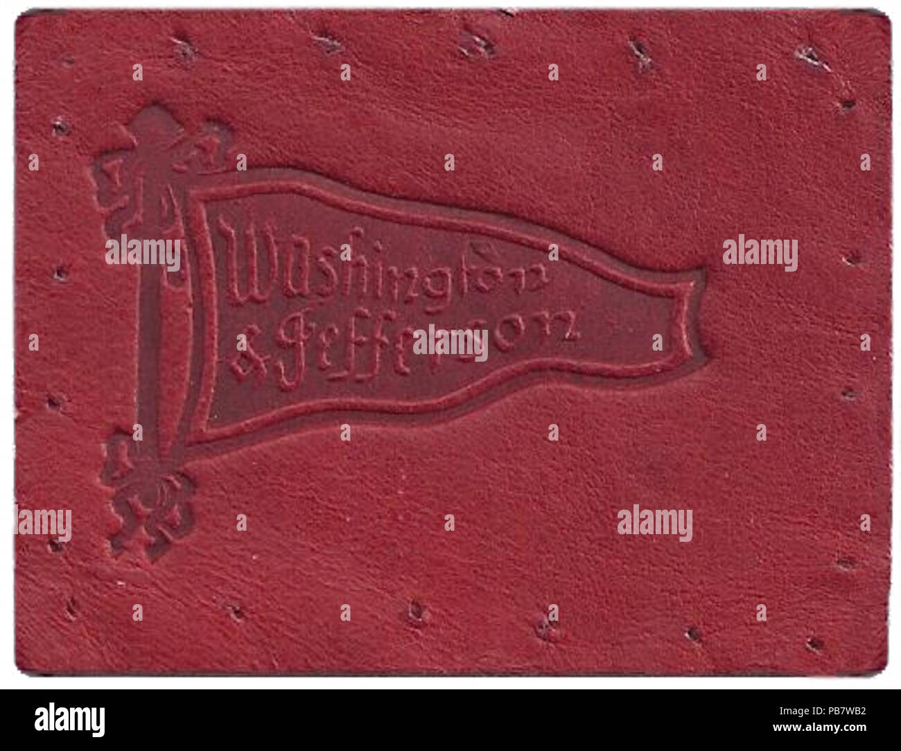 1827 W&amp;J College in pelle tabacco pennant Foto Stock
