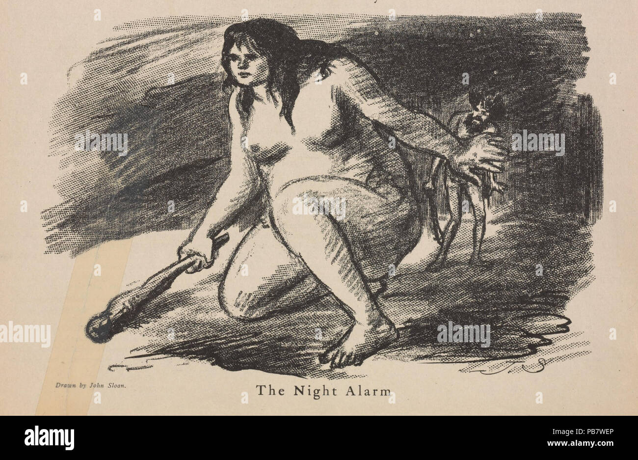 1660 La notte allarme, da John Sloan Foto Stock