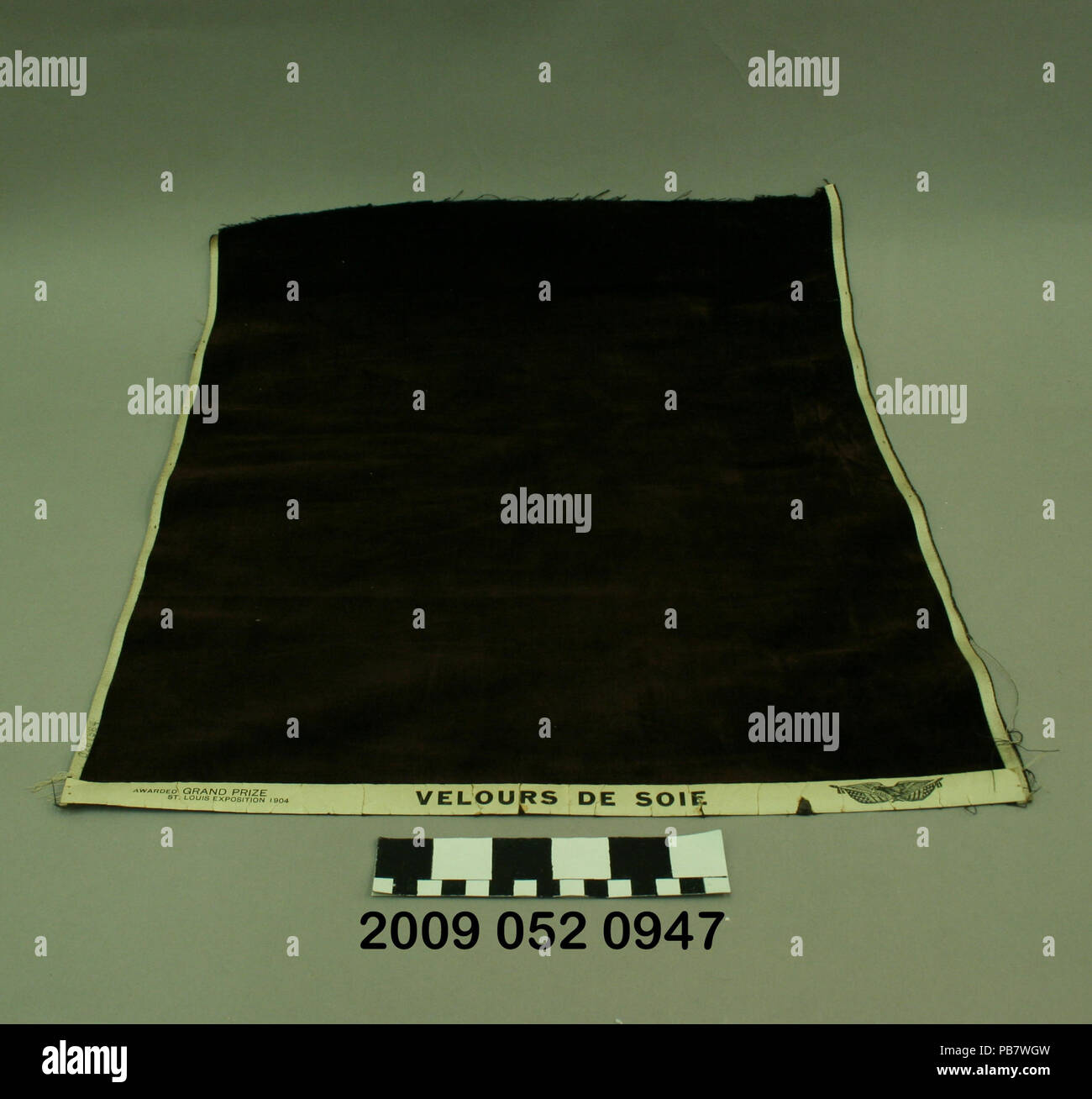1802 Velluti De Soie di velluto marrone materiale che ha vinto un premio al 1904 della fiera del mondo Foto Stock