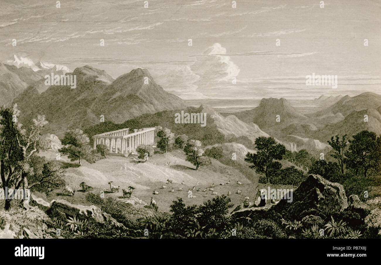 1603 Tempel des Apollo Epicuro, Arcadien Tempio d'Apollon Epicurien, Arcadie - Frommel Carl - 1830 Foto Stock