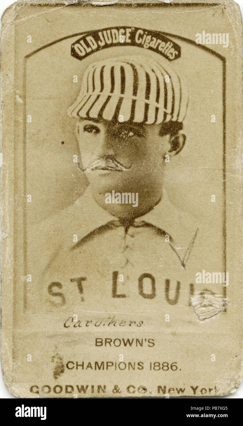 1131 vecchio giudice Goodwin e società scheda di baseball per St. Louis Brown's Caruthers. Browns Campionato di Serie Foto Stock