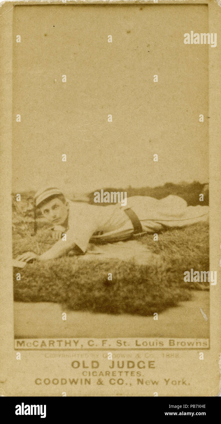 1131 vecchio giudice Goodwin e società scheda di baseball per St. Louis Brown's McCarthy Foto Stock