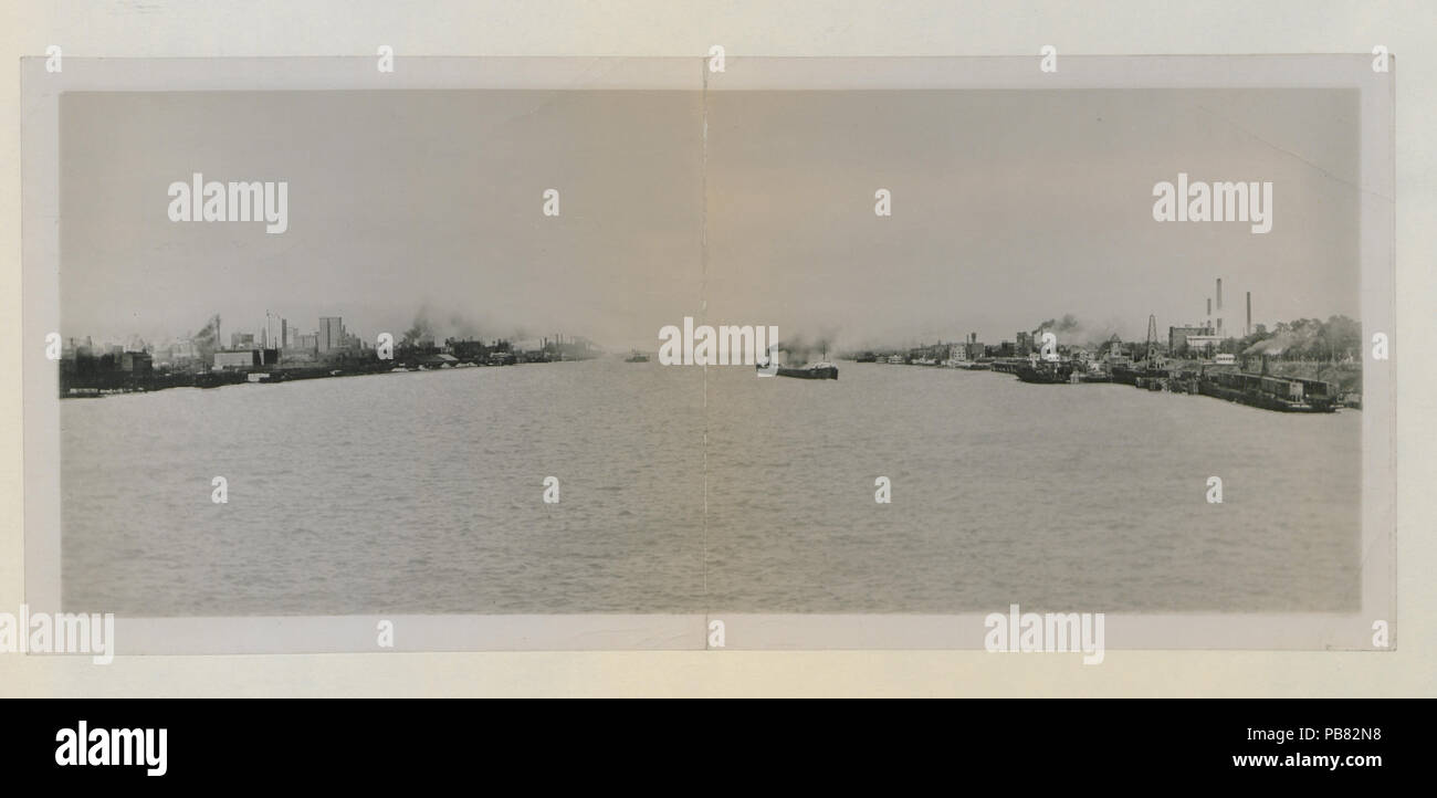 1138 solo un flusso divide Detroit e la città di confine (HS85-10-34533) originale Foto Stock