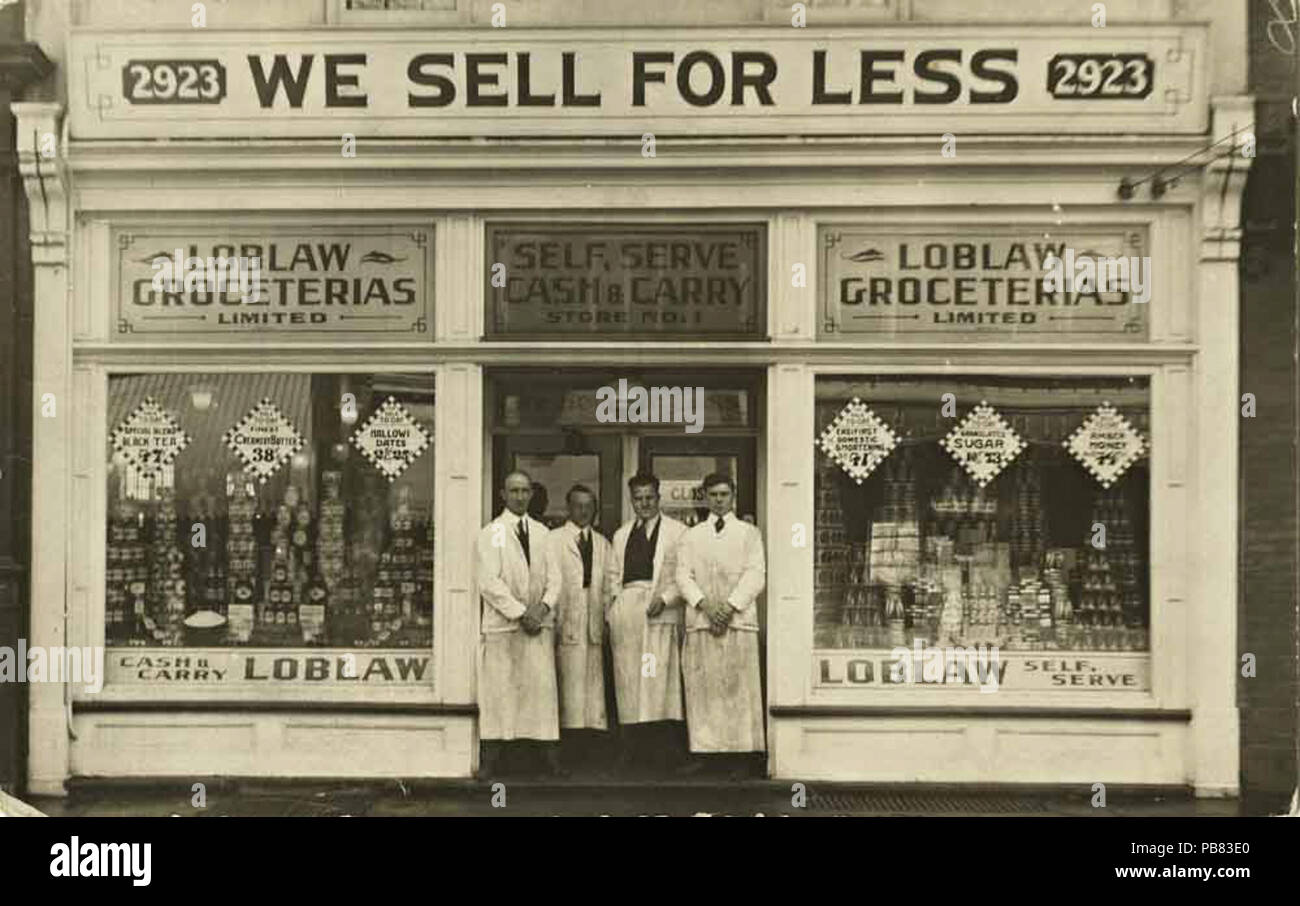 930 Loblaw Groceterias negozio limitata n. 1 Toronto ca 1919 Foto Stock