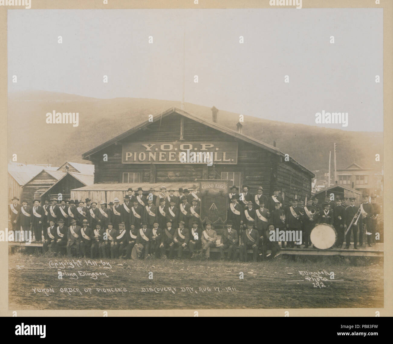 1879 Yukon Ordine dei pionieri Discovery Day, Agosto 17, 1911 (HS85-10-24344) Foto Stock