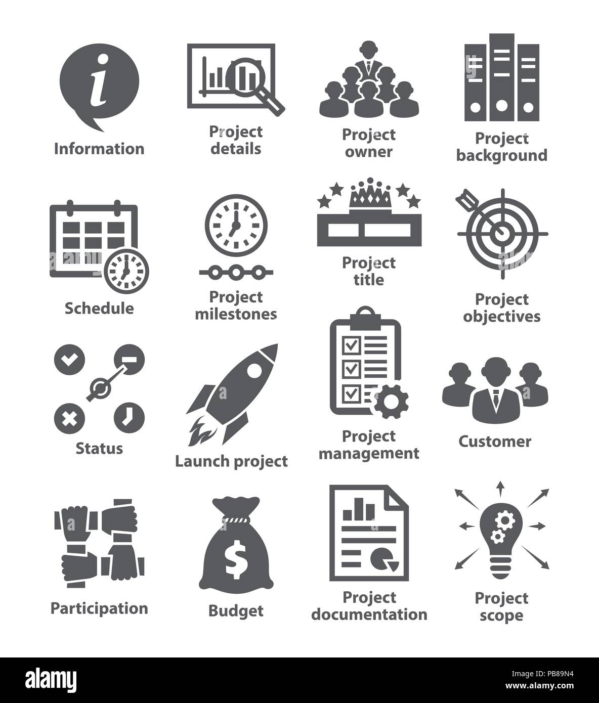 Business Management Pack di icone 44 Illustrazione Vettoriale