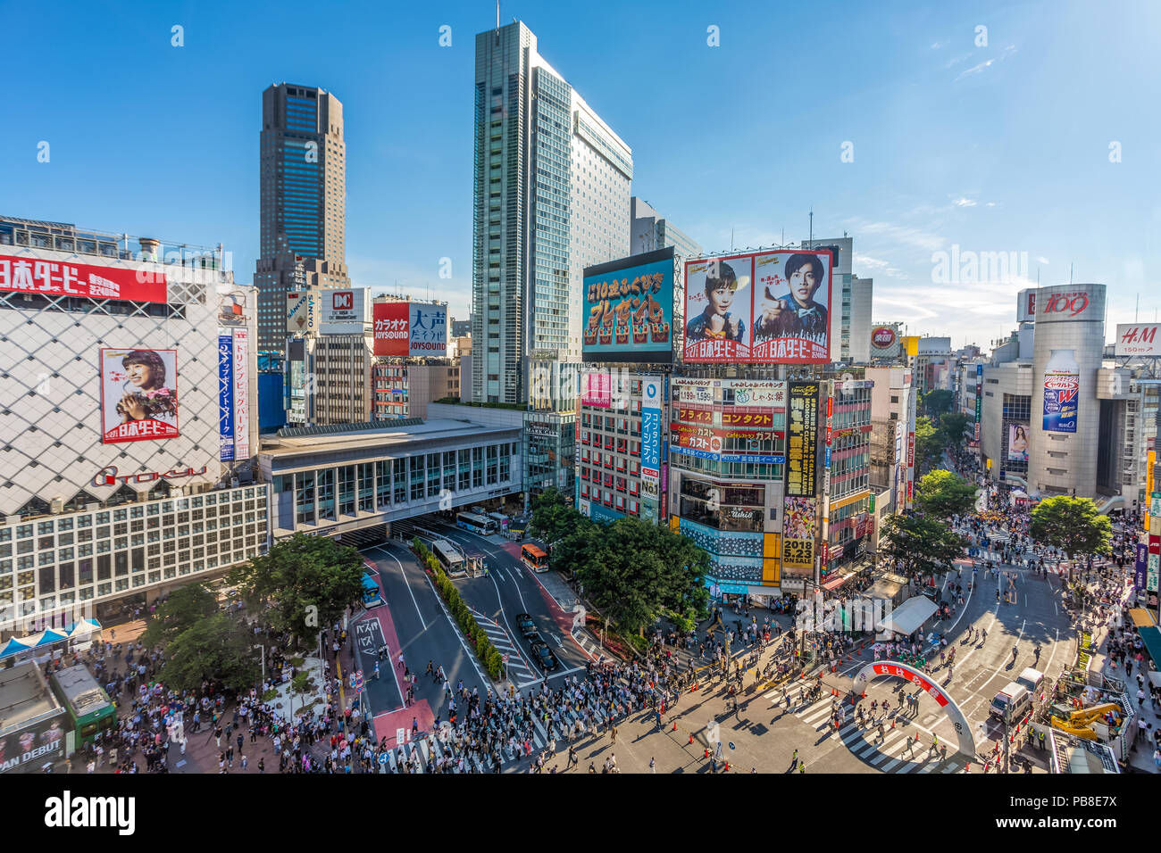Giappone Tokyo City, Shibuya, Hachiko Crossing Foto Stock