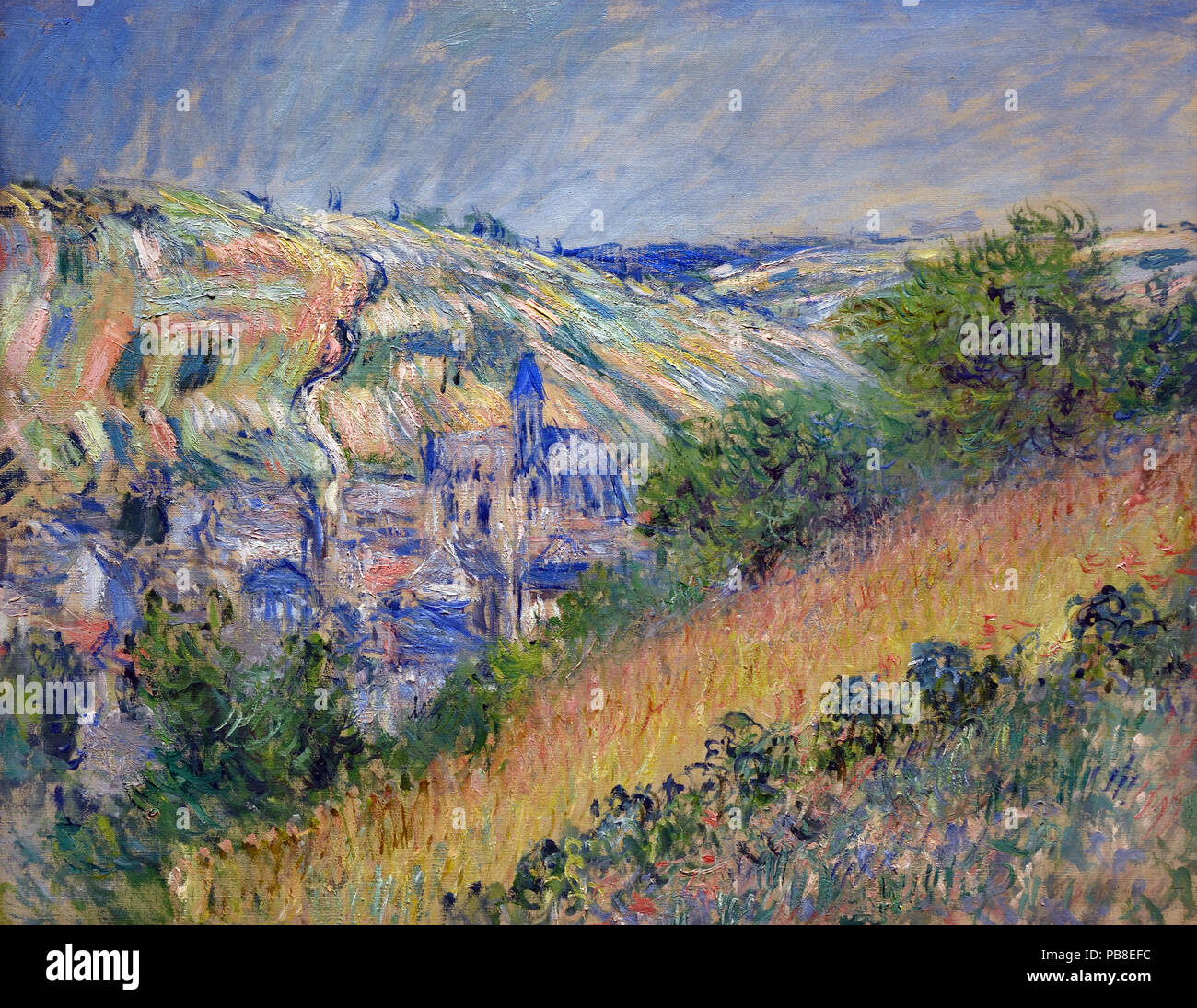 Vista del 1881 Vetheuil Claude Monet 1840 - 1926 Francia - Francese Foto Stock