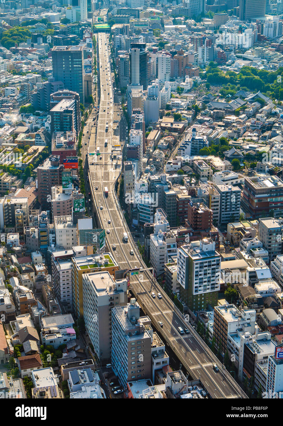 Giappone Tokyo City, Roppongi avenue, 246 road Foto Stock