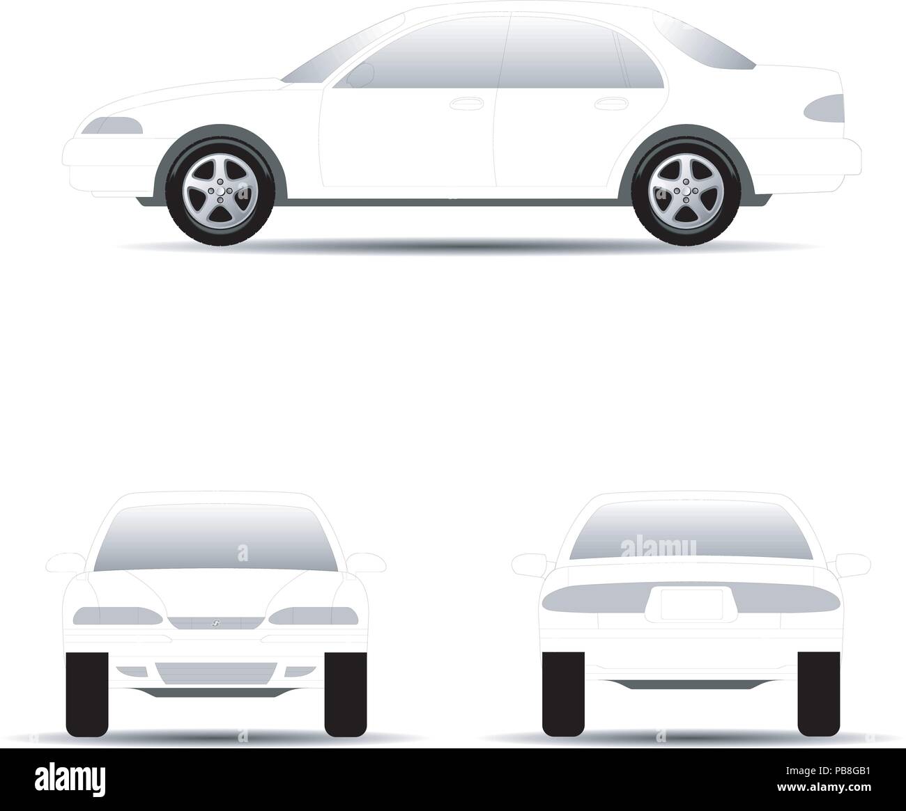 Illustrazione auto set. EPS vettoriali 10 Illustrazione Vettoriale