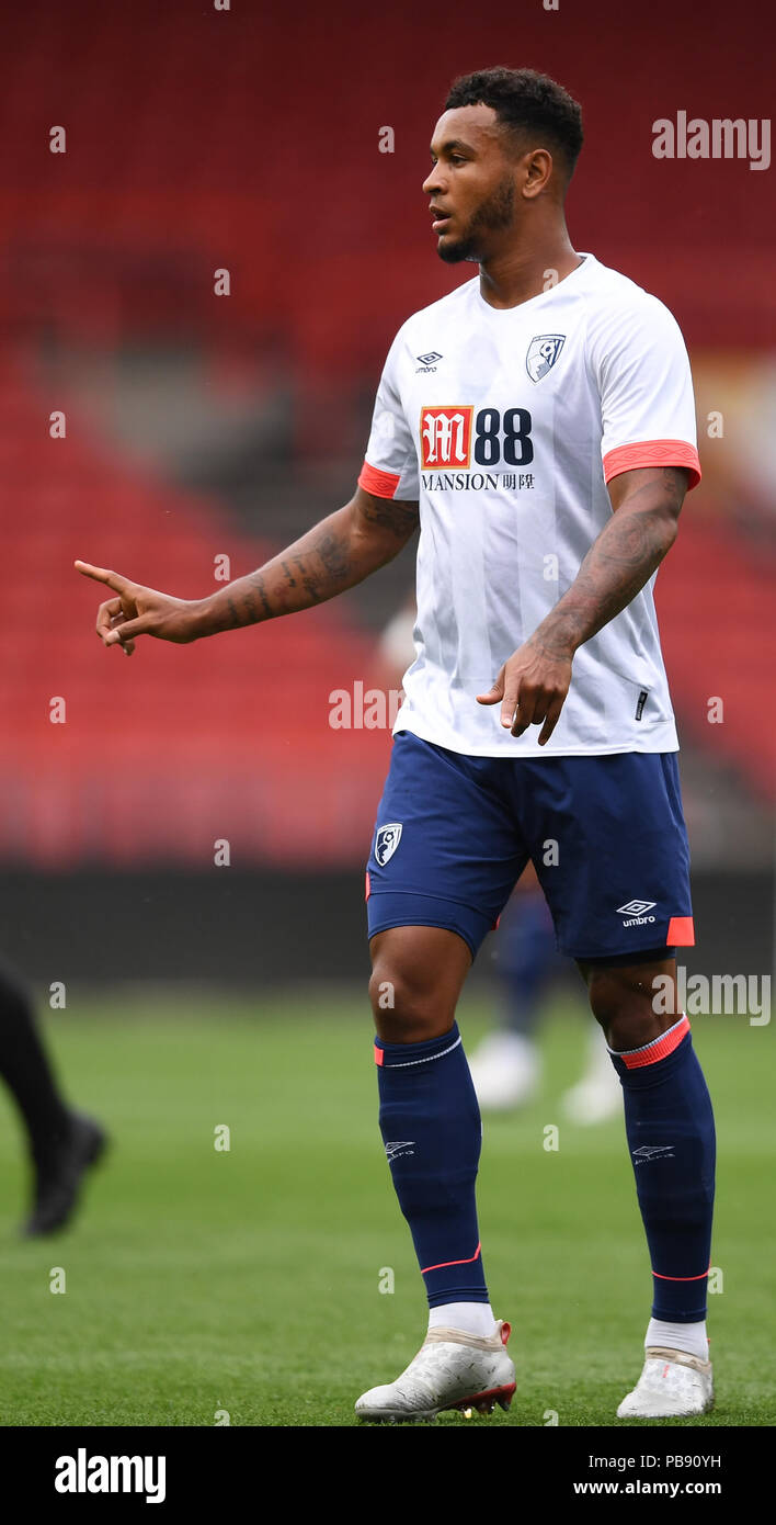 Ashton Gate, Bristol, Regno Unito. 27 Luglio, 2018. La pre stagione amichevole di calcio, Bristol City versus AFC Bournemouth; Giosuè re di AFC Bournemouth Credito: Azione Sport Plus/Alamy Live News Foto Stock