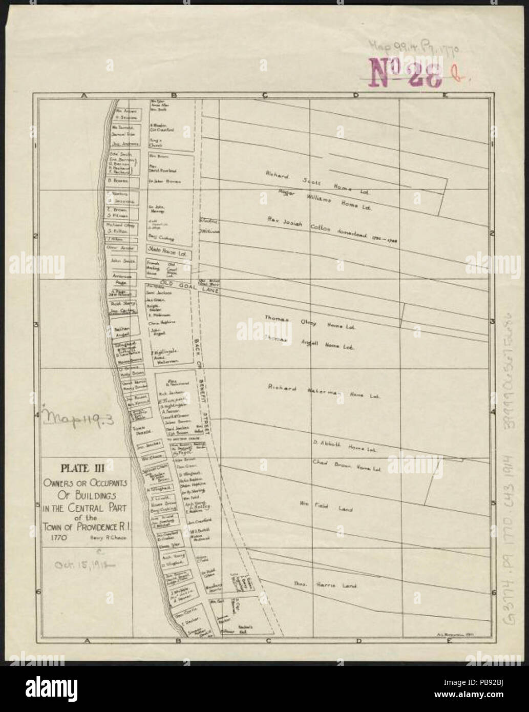 Piastra 1205 III. I proprietari o gli occupanti degli edifici nella parte centrale della città di Providence, R.I. (10138246713) Foto Stock