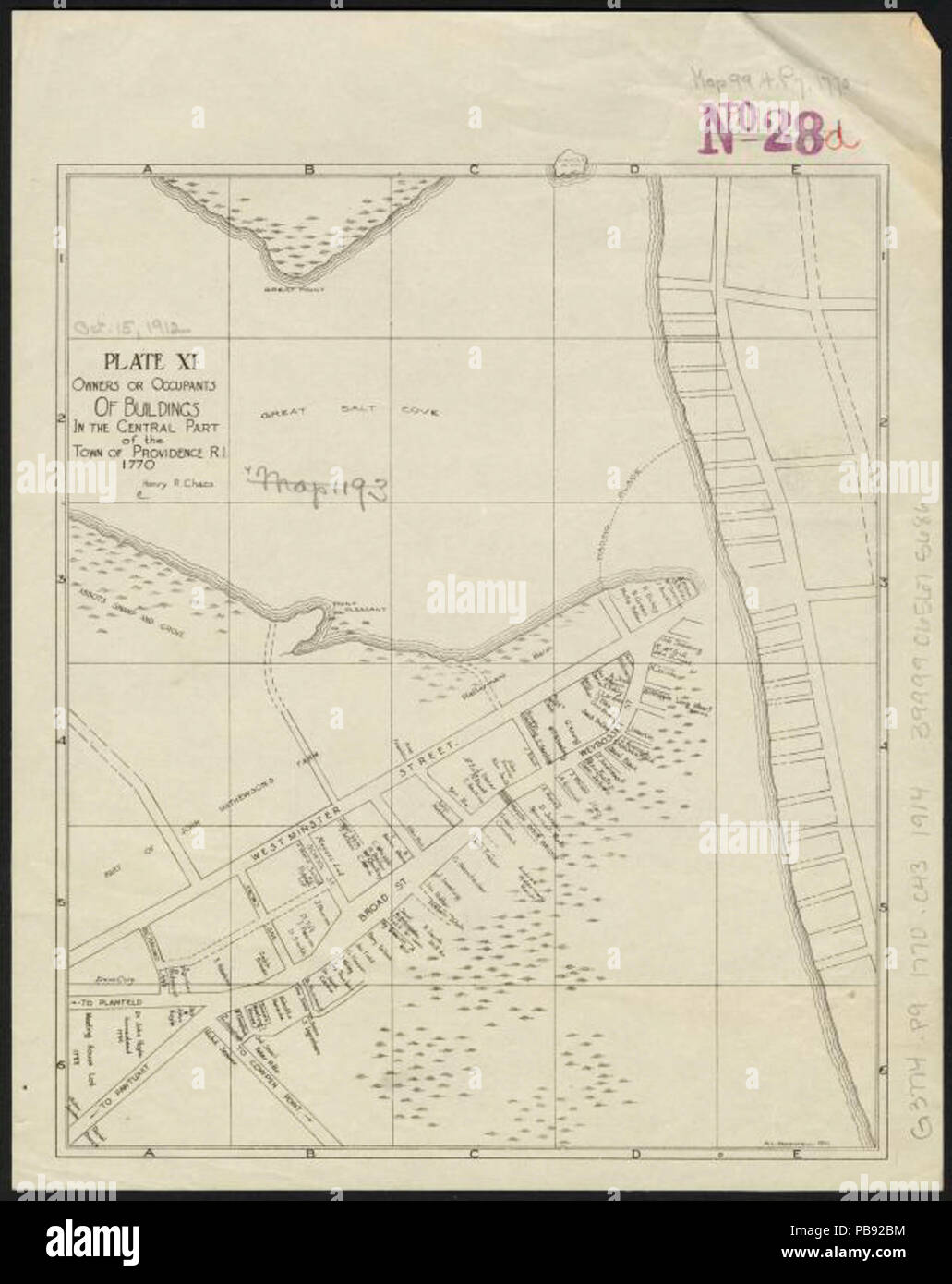 1205 Piastra XI. I proprietari o gli occupanti degli edifici nella parte centrale della città di Providence, R.I. (10138025234) Foto Stock