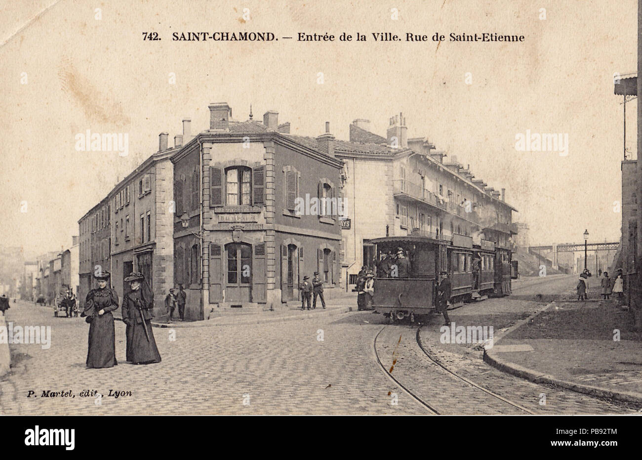 1001 Martel 742 - SAINT-CHAMOND - Entrée de la Ville, Rue de Saint-Etienne Foto Stock