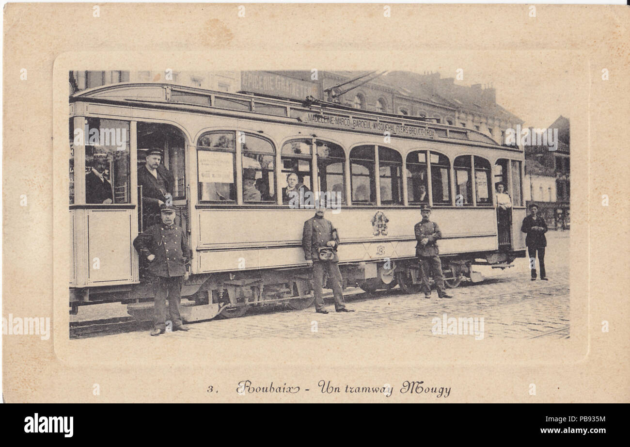 1826 VV 3 - ROUBAIX - Onu tramvia Mougy Foto Stock
