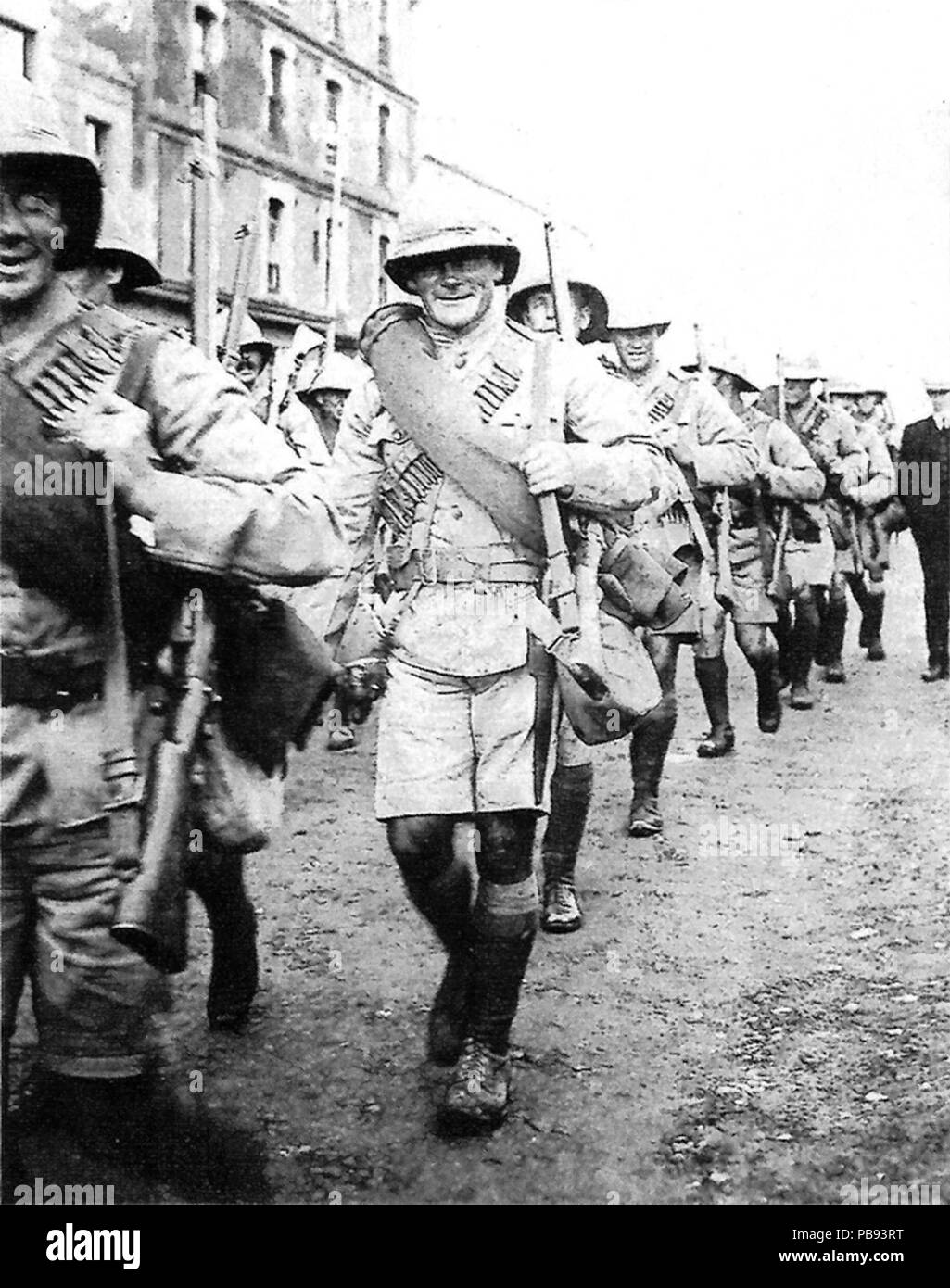 1259 Rhodesia reggimento in Cape Town 1914 Foto Stock