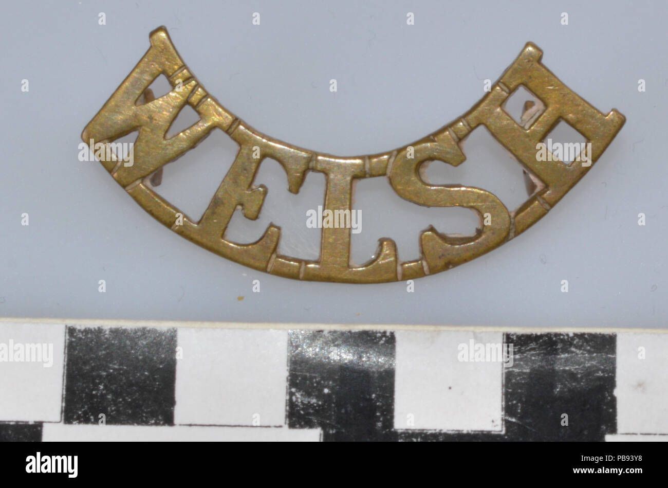 1871 La Prima Guerra Mondiale il gallese reggimento titolo di spalla Foto Stock