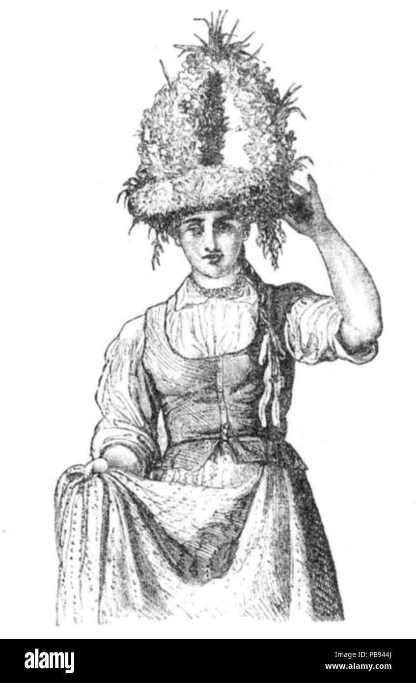 1233 Przodownica w wieńcu dożynkowym Gloger t 2 S 039 Foto Stock