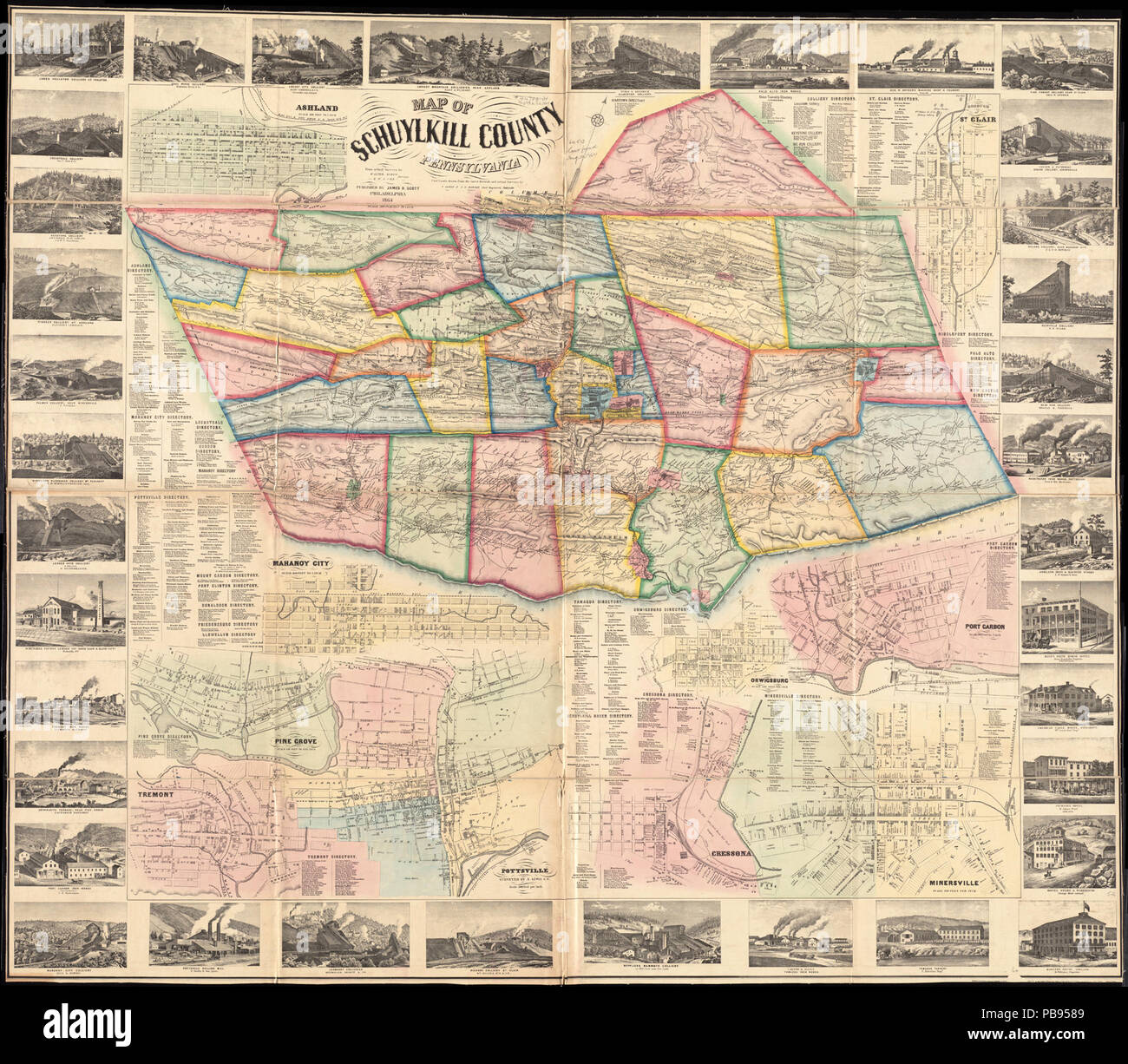 994 Mappa di Schuylkill County, Pennsylvania (13984629314) Foto Stock