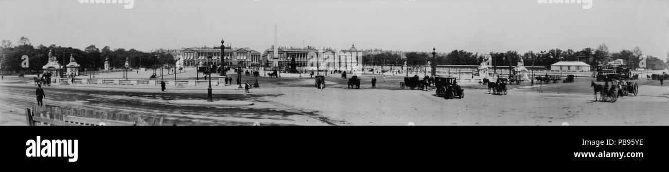 1203 la Place de la Concorde, Paris 1909 Foto Stock