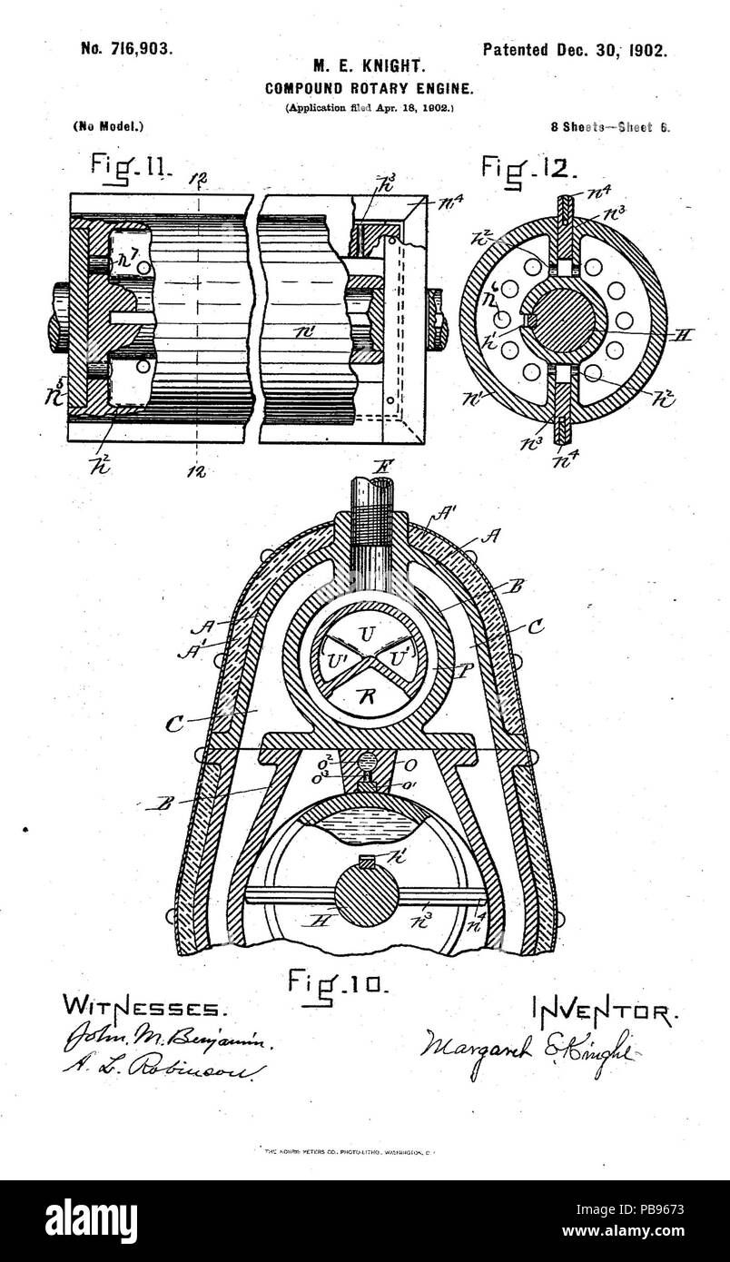 1796 US716903-composto motore rotativo (6) Foto Stock
