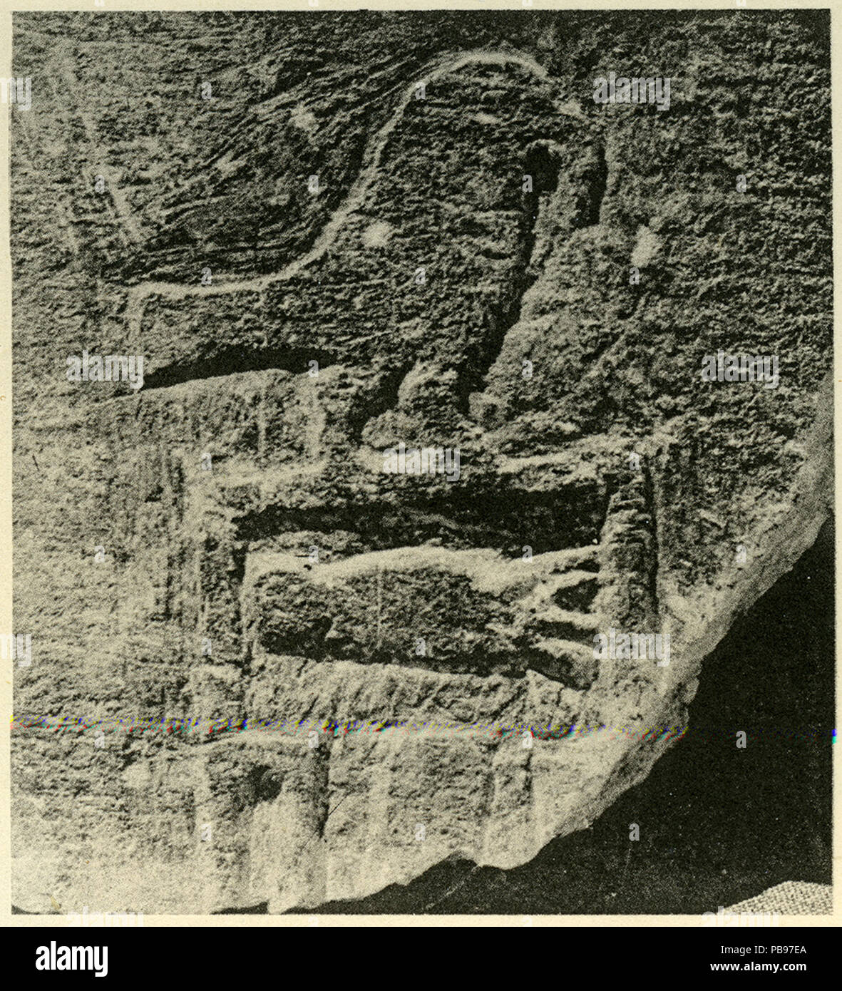 1171 parziale serekh Narmer da Abydos Foto Stock