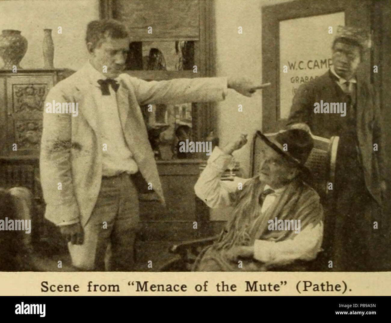 1293 Scena di un American film muto, la minaccia delle mute, Novembre 1915 Foto Stock