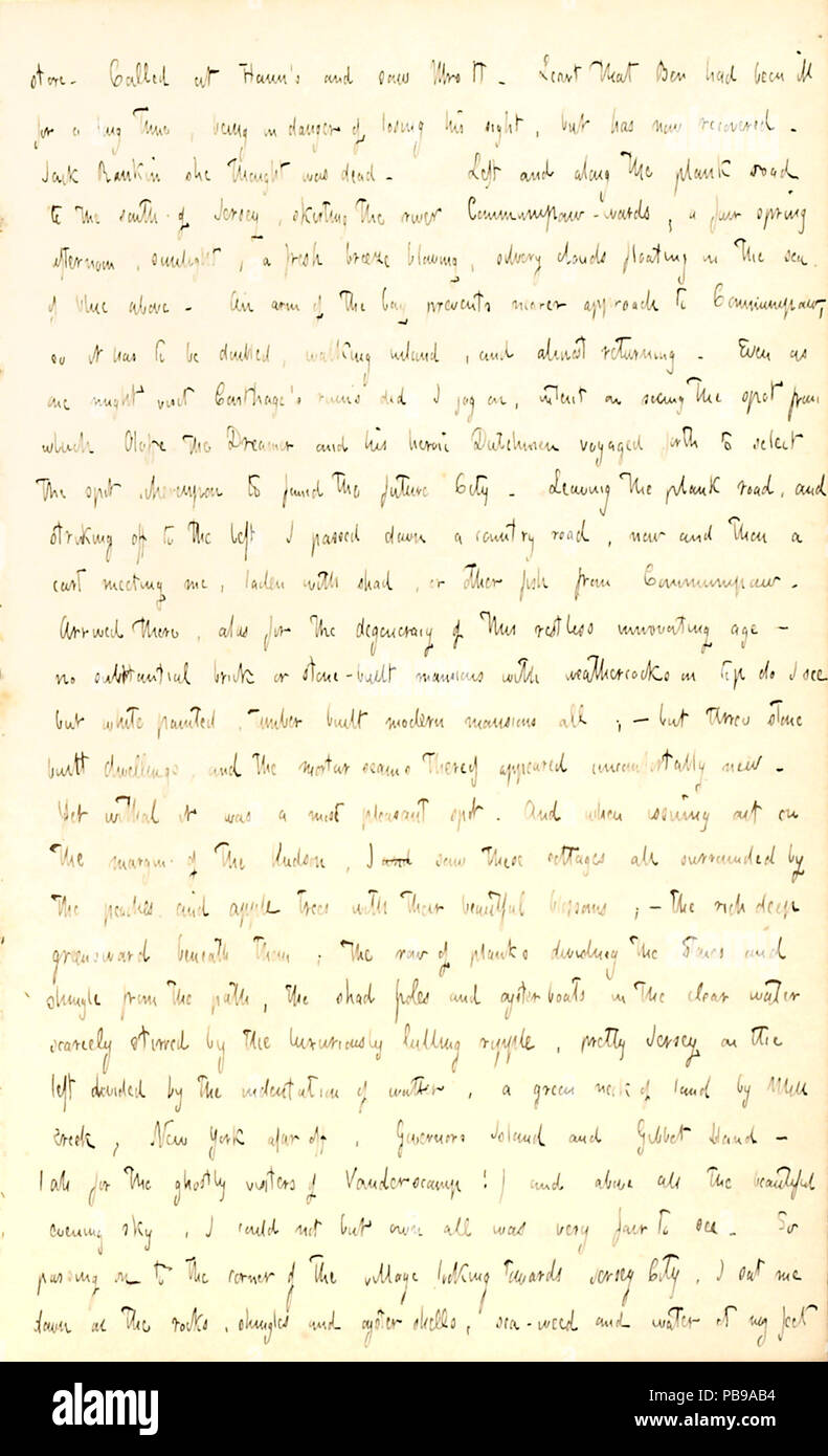 1731 Thomas Butler diari Gunn- Volume 2, pagina 91, 2 maggio 1851 Foto Stock