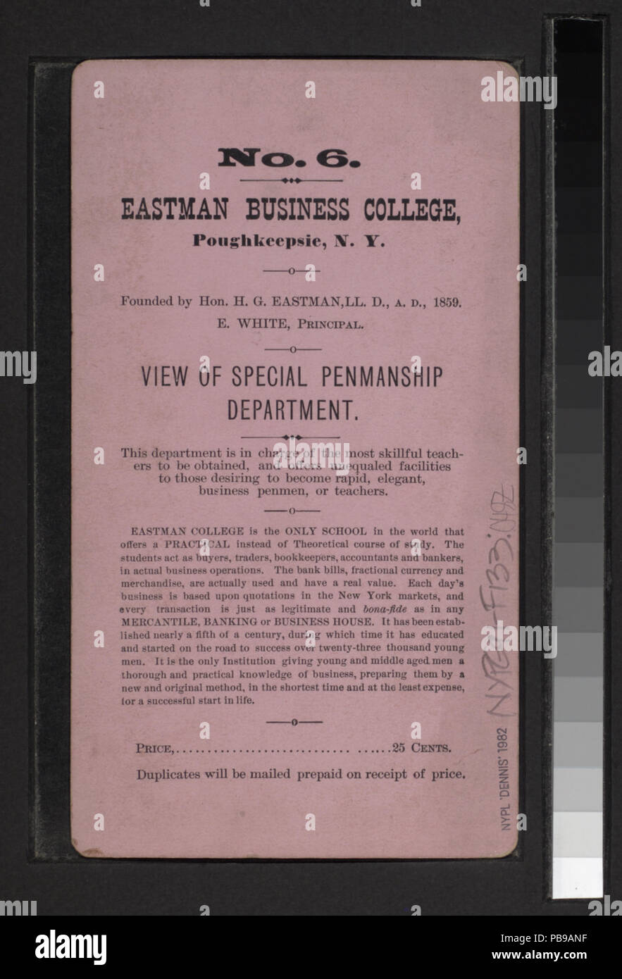 1814 Vista della calligrafia speciale reparto (NYPL B13395597-G91F133 048ZB) Foto Stock