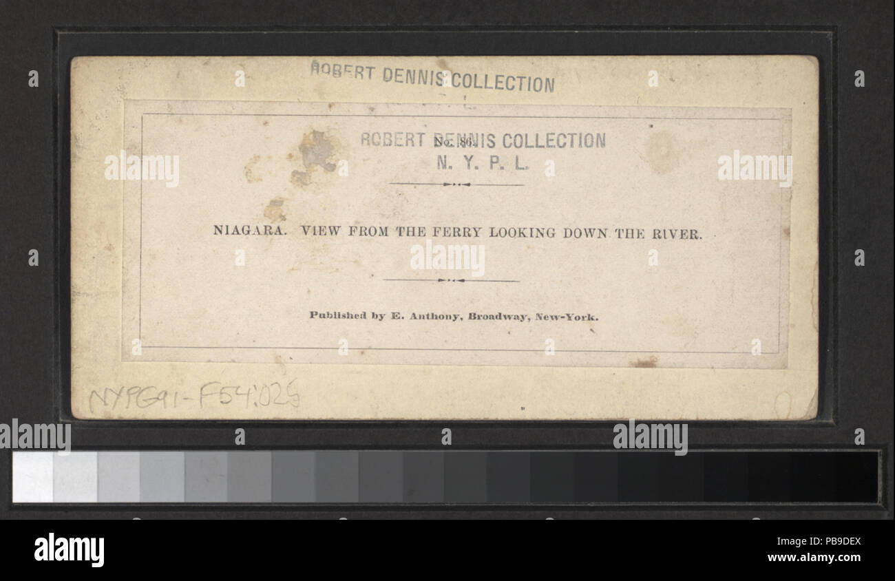 1100 Niagara. Vista dal traghetto guardando giù il fiume (NYPL B11708184-G91F054 025B) Foto Stock