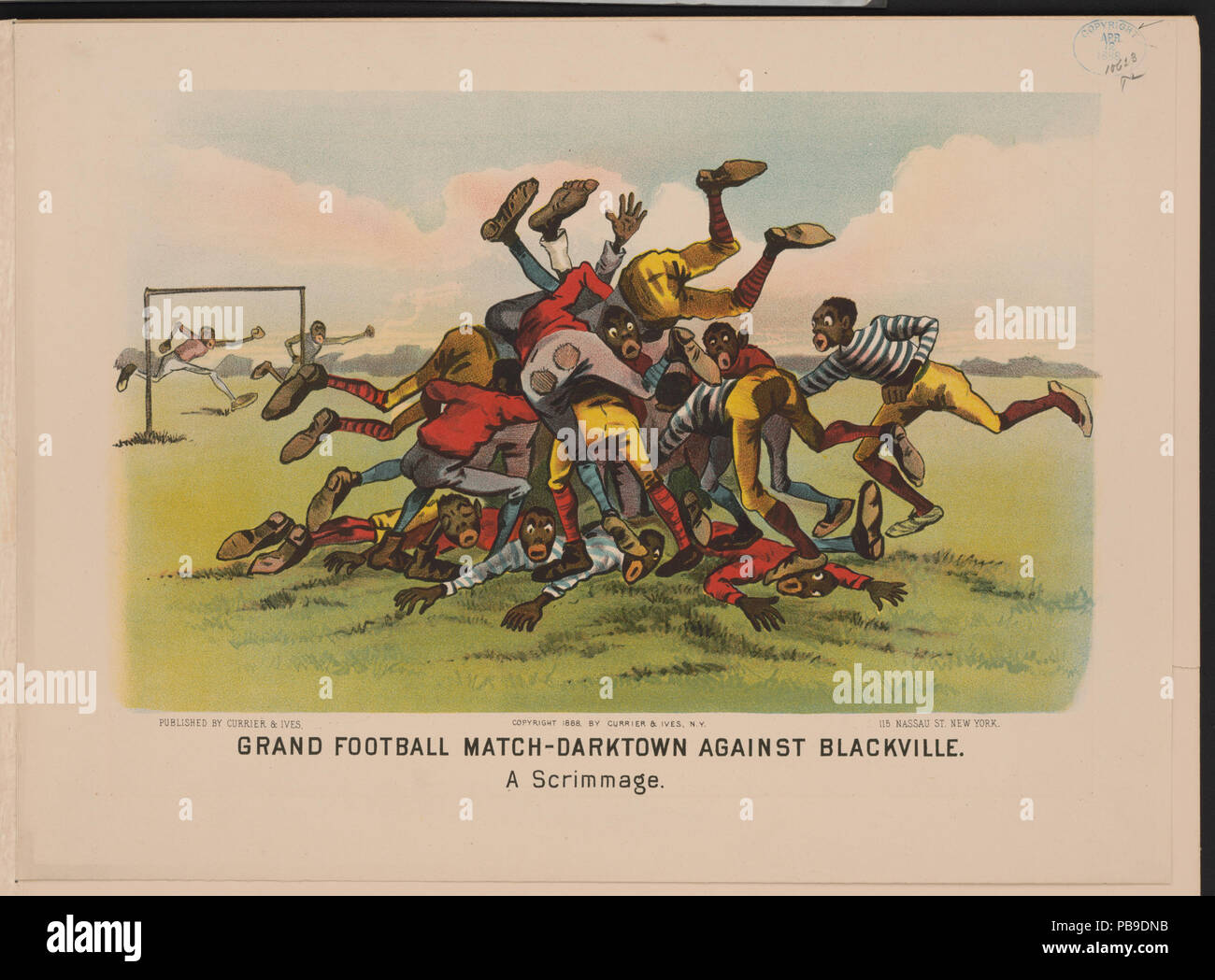 725 Grand partita di calcio-Darktown contro Blackville- un scrimmage LCCN2001702106 Foto Stock