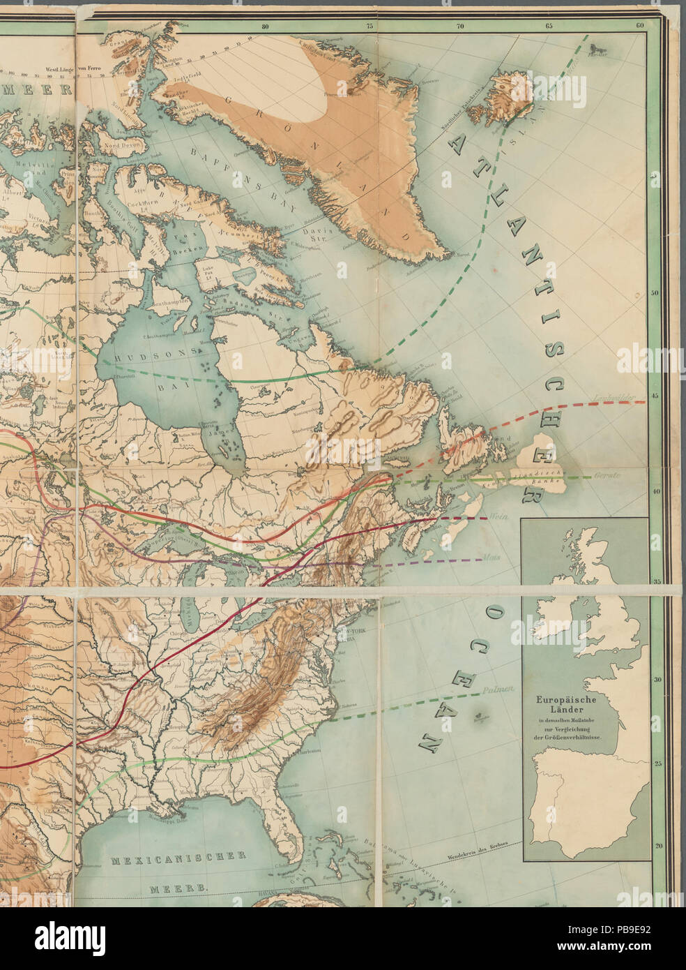 737 H. Kiepert's physikalische Wandkarten (NYPL b20762154-5437638) Foto Stock