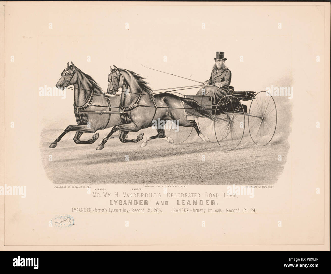 1066 il sig. Wm. H. Vanderbilt il celebrato road team, Lysander e Leander LCCN2002710599 Foto Stock