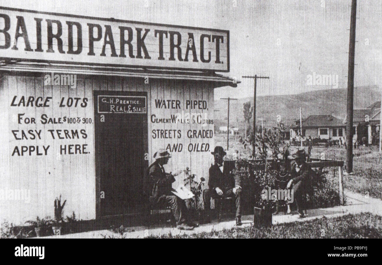 1284 Ufficio Vendite per Baird Park,, Los Angeles County, 1905 Foto Stock
