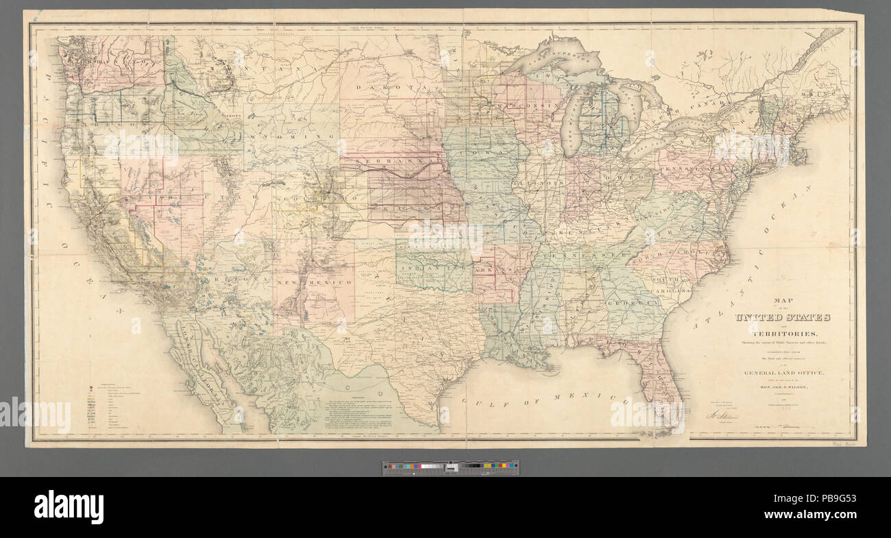 994 mappa degli Stati Uniti e territori (NYPL b20883820-5652848) Foto Stock