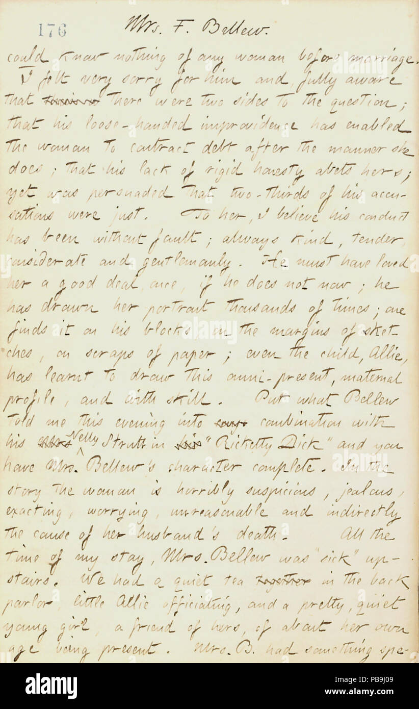 1728 Thomas Butler diari Gunn- Volume 18, pagina 193, 26 Gennaio 1862 Foto Stock