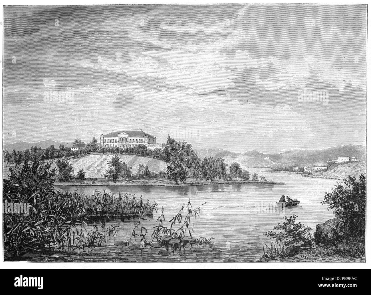 1123 Nääs slott 1876 Foto Stock
