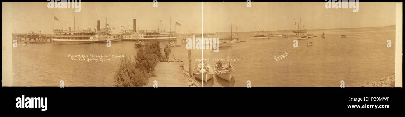 1207 Plymouth, Massachusetts, "vista del porto", 1 Agosto, 1921, Presidente Harding giorno LCCN2007661024 Foto Stock
