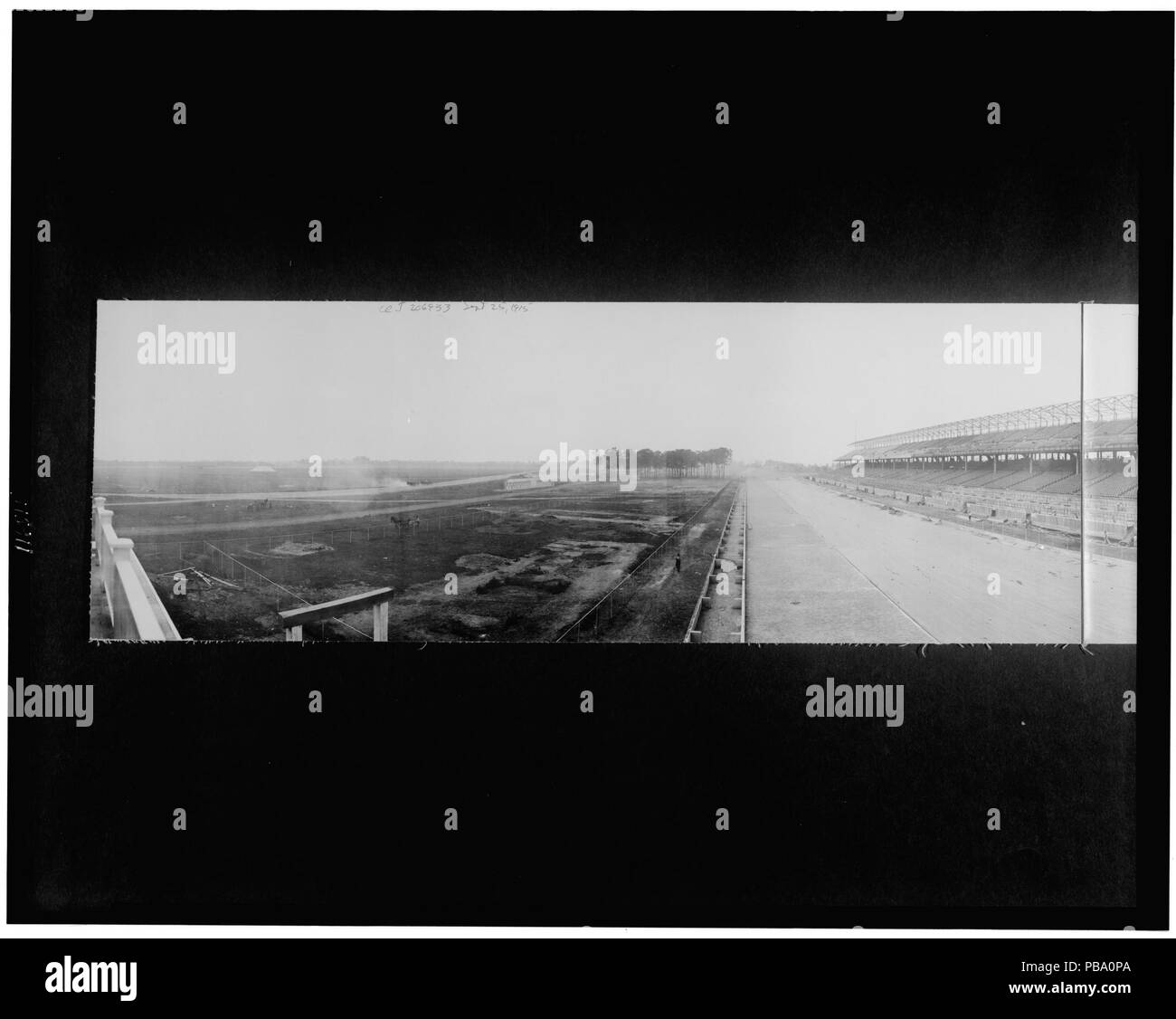 1165 vista Panorama, Sheepshead Bay il motore a bordo pista mostrando mammoth grandstand LCCN2007663126 Foto Stock