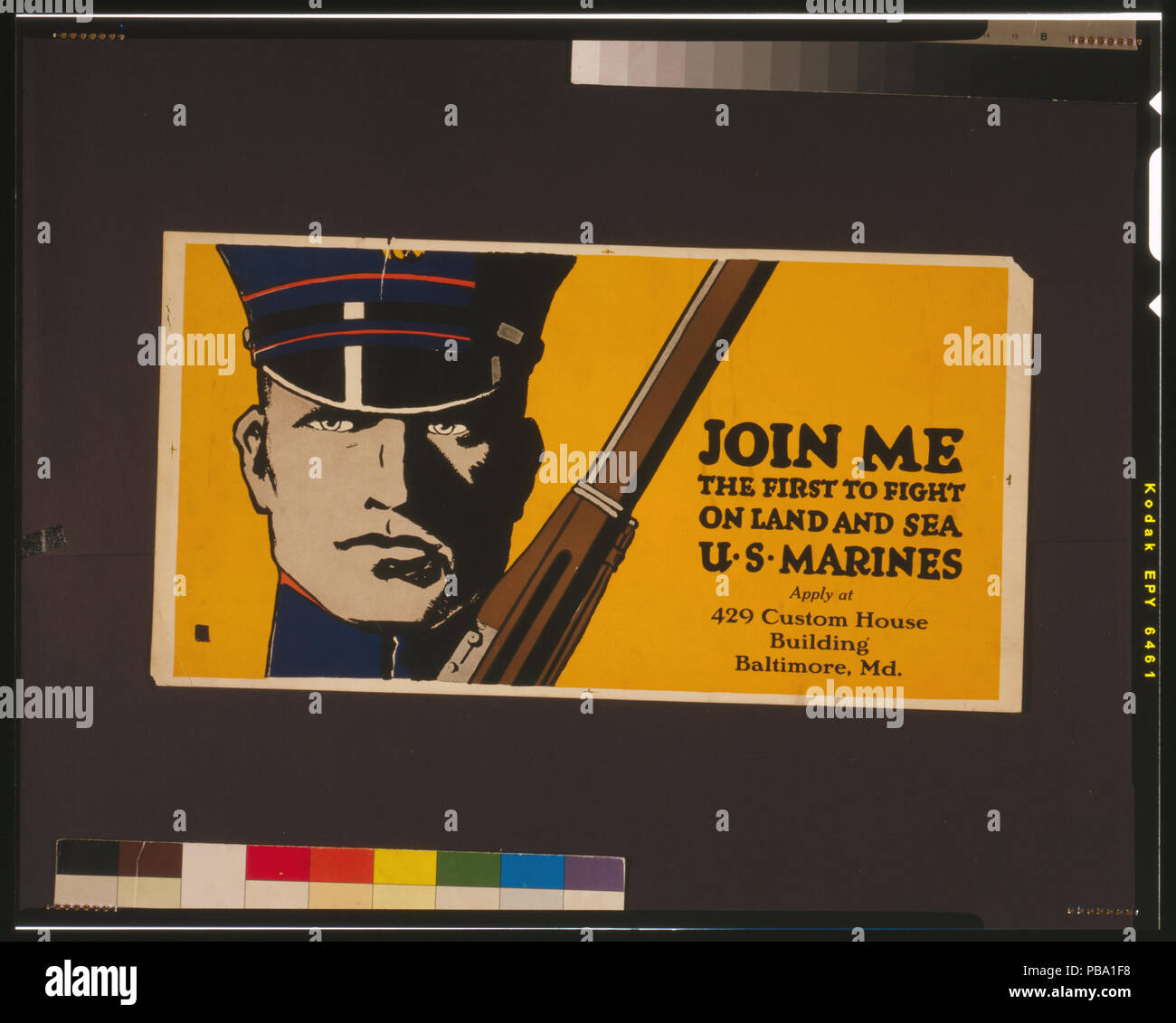 842 unirsi a me - il primo a combattere per terra e per mare - STATI UNITI Marines LCCN00651860 Foto Stock