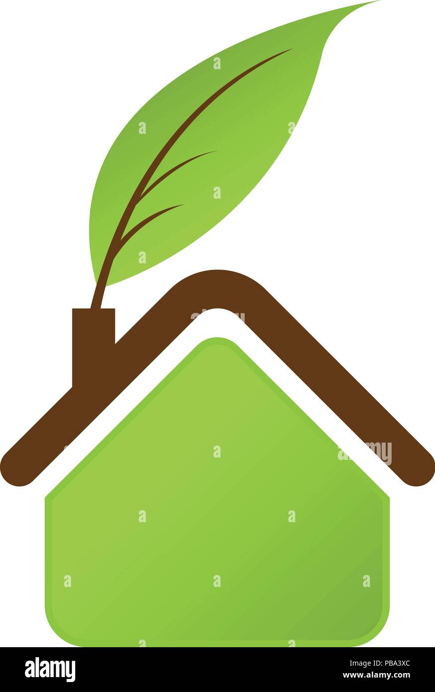 Icona della casa verde - eco home Illustrazione Vettoriale