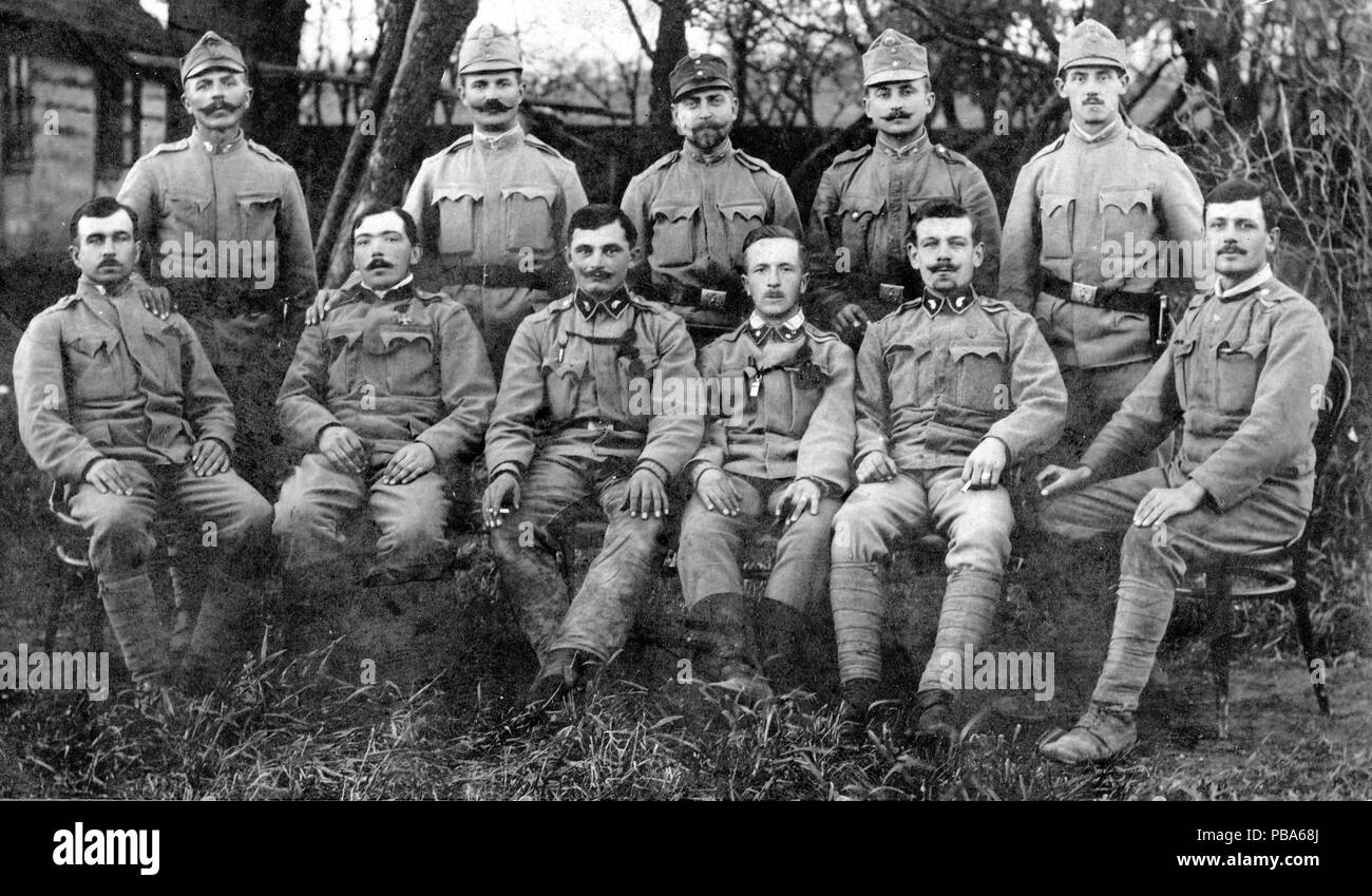 1063 i baffi, medaglia, soldato, la prima guerra mondiale Fortepan 73670 Foto Stock