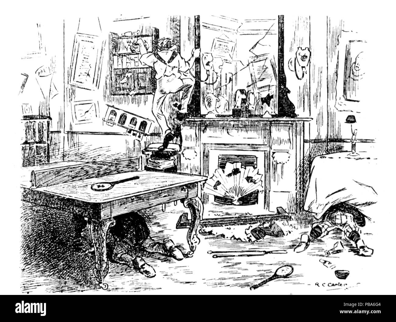 1065 Mr. Punch il libro di sport (illustrazione pagina 106) Foto Stock