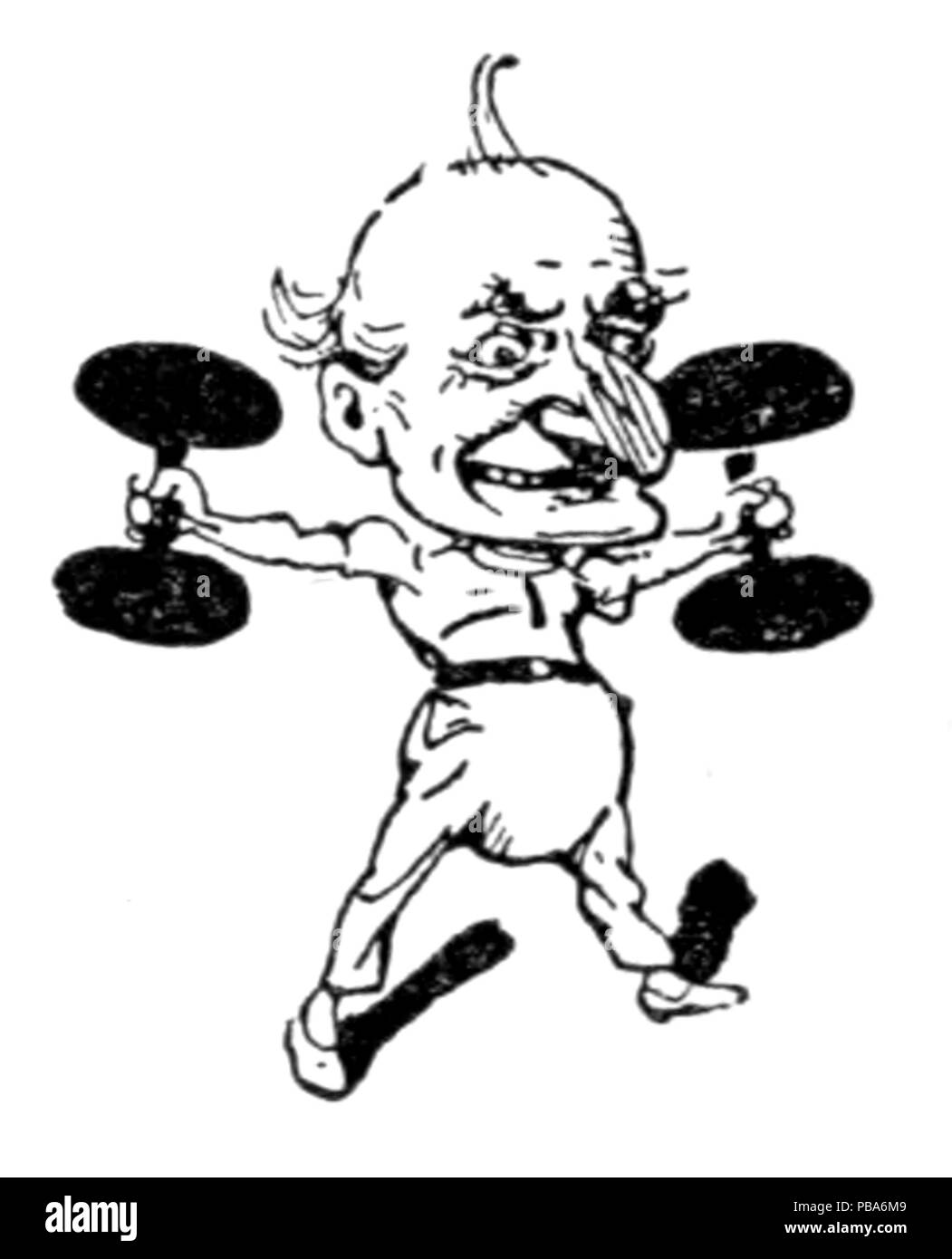 1065 Mr. Punch il libro di sport (illustrazione pagina 190) Foto Stock